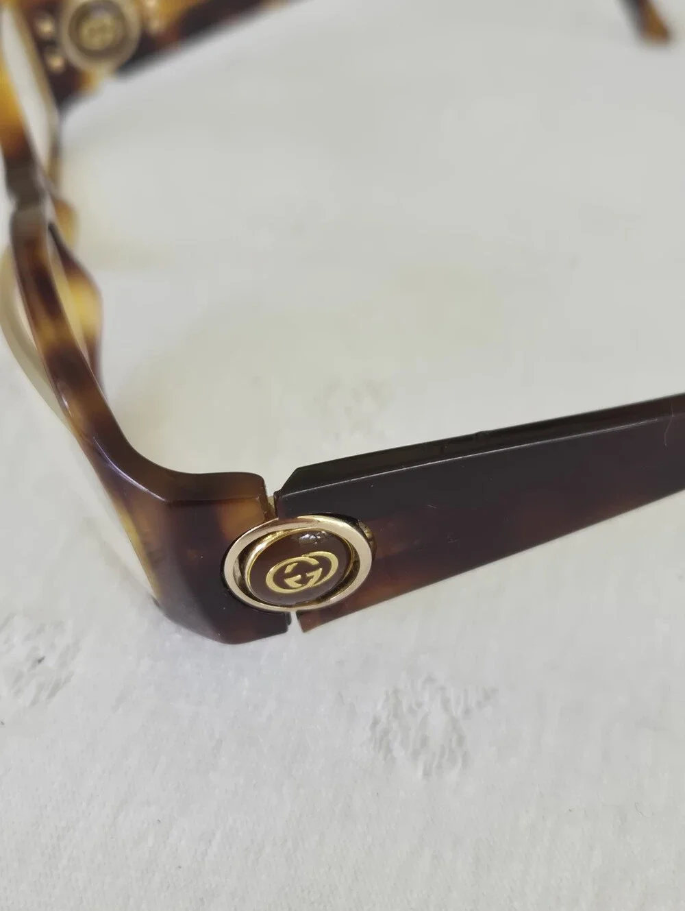 Gucci Women's Rectangular Glasses in Tortoise Shell Brown Vintage GG 3094